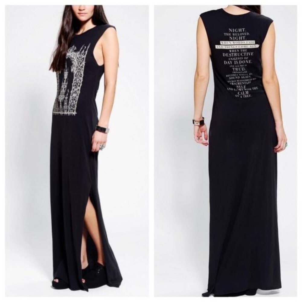 HTF Urban Outfitters Black Maxi Poem Dress by Truly Madly Deeply Size Small RARE - Picture 12 of 12